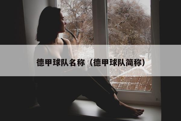 德甲球队名称（德甲球队简称）